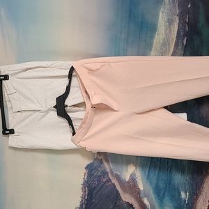 Women's A New Day 2 Pants Pink White Dots Size 10